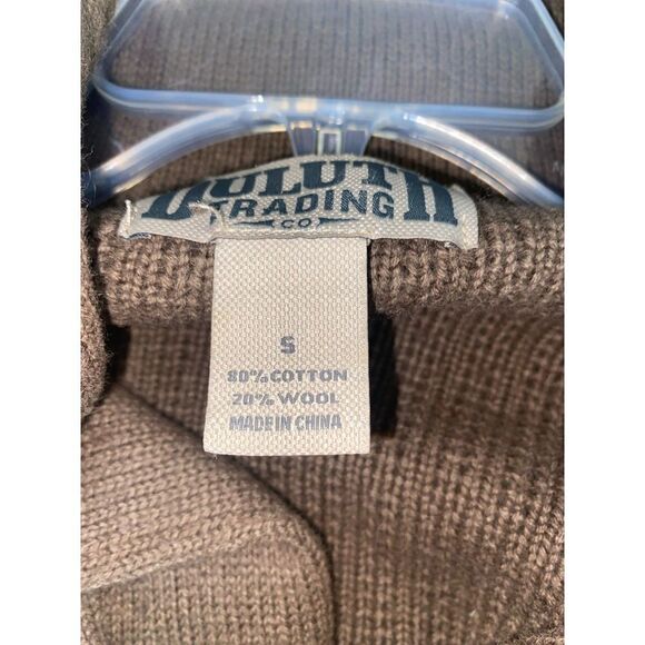 Duluth Trading Brigadier Shawl Collar Rib Knit Sweater Mens Small Olive Green - Picture 3 of 5